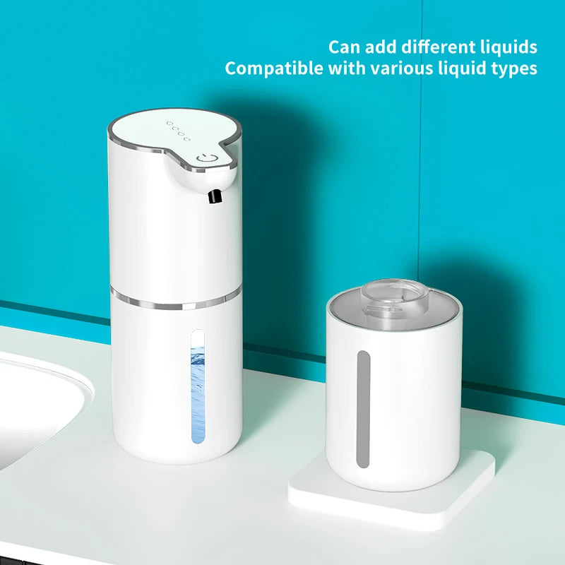 Dispensador automático de jabón ABS, multilíquido, espuma rápida, diseño que ahorra espacio, para baño y cocina, uso dual.
