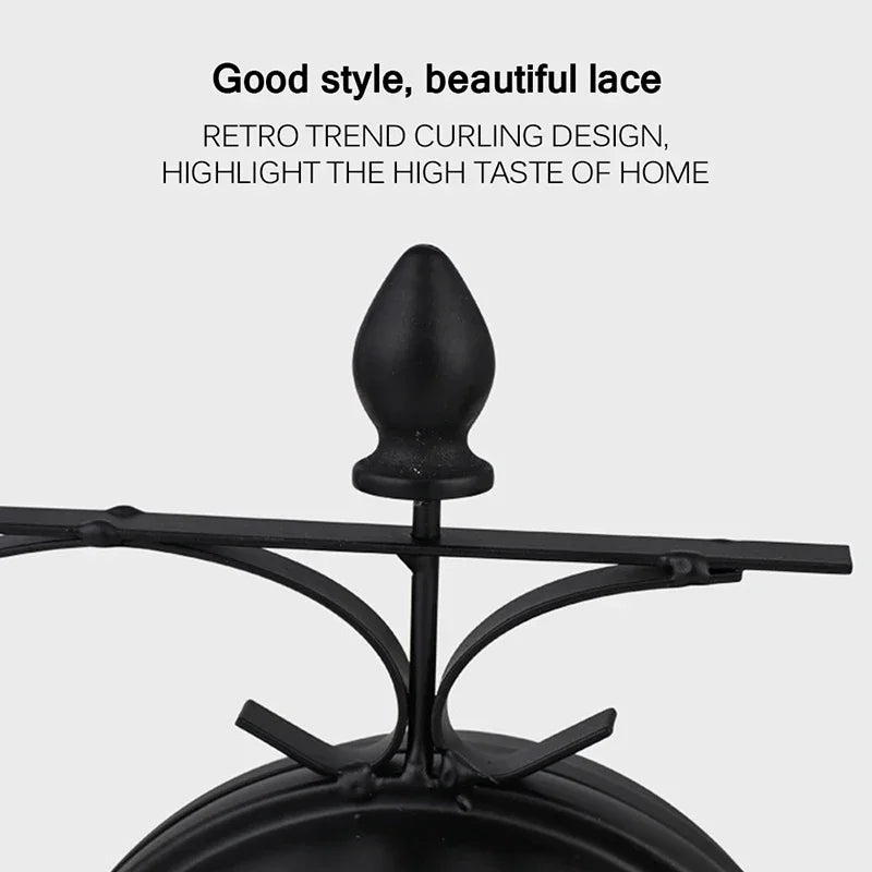 Outdoor Wall Clock Hanging Retro Double Sided 21.8 CM Metal Mount Vintage Garden Coffee Bar Decoration Round Station wandklok