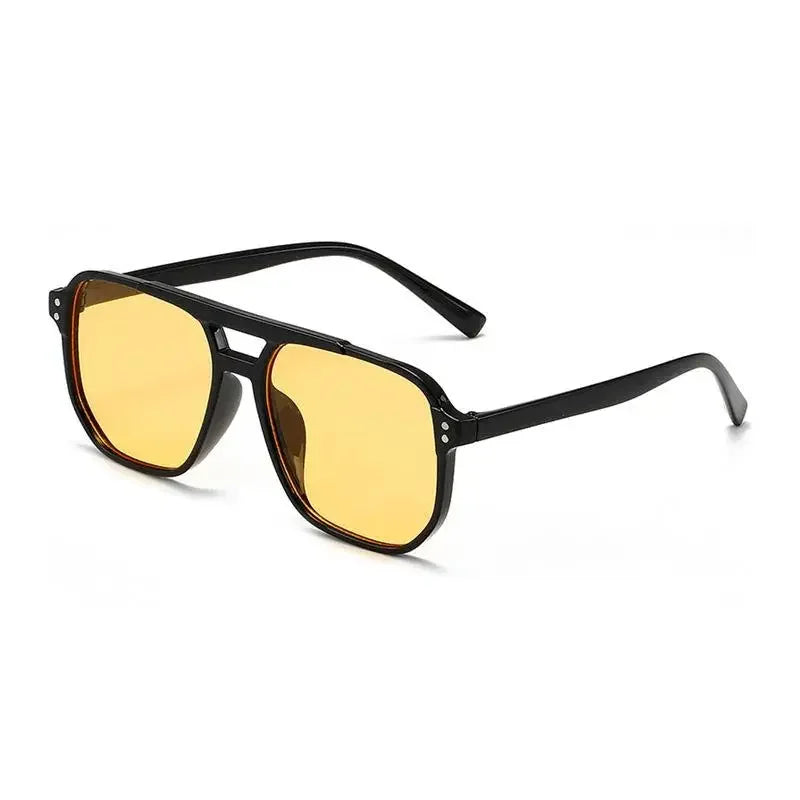 Vintage Men Women Big Sunglasses Men Square Shades Brand Designer Unisex Sun Glasses Black Lense Male Female Sunglasses UV400