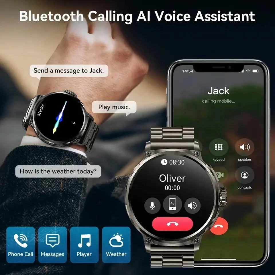 Reloj inteligente Huawei Xiaomi Para hombre, con GPS, pantalla AMOLED Ultra HD de 1,85 pulgadas, batería de 710 mAh, llamadas y Bluetooth, novedad de 2024
