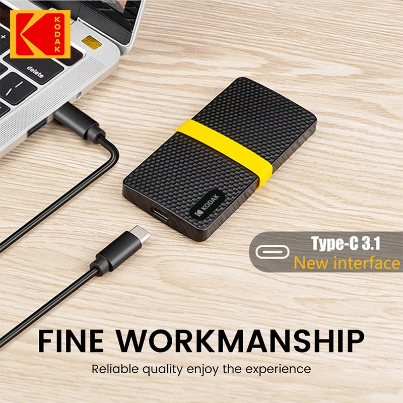Unidad de estado sólido portátil externa Kodak X200 Mini SSD de 256 GB, USB 3.1, tipo C, 1,8 pulgadas, 512 GB, para computadora portátil y de escritorio
