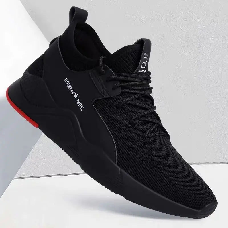 2025 New Man's Sports Shoes Korean Version Trendy work  Shoes Man Casual Running Shoes Flying Woven Breathable Summer Shoes Man