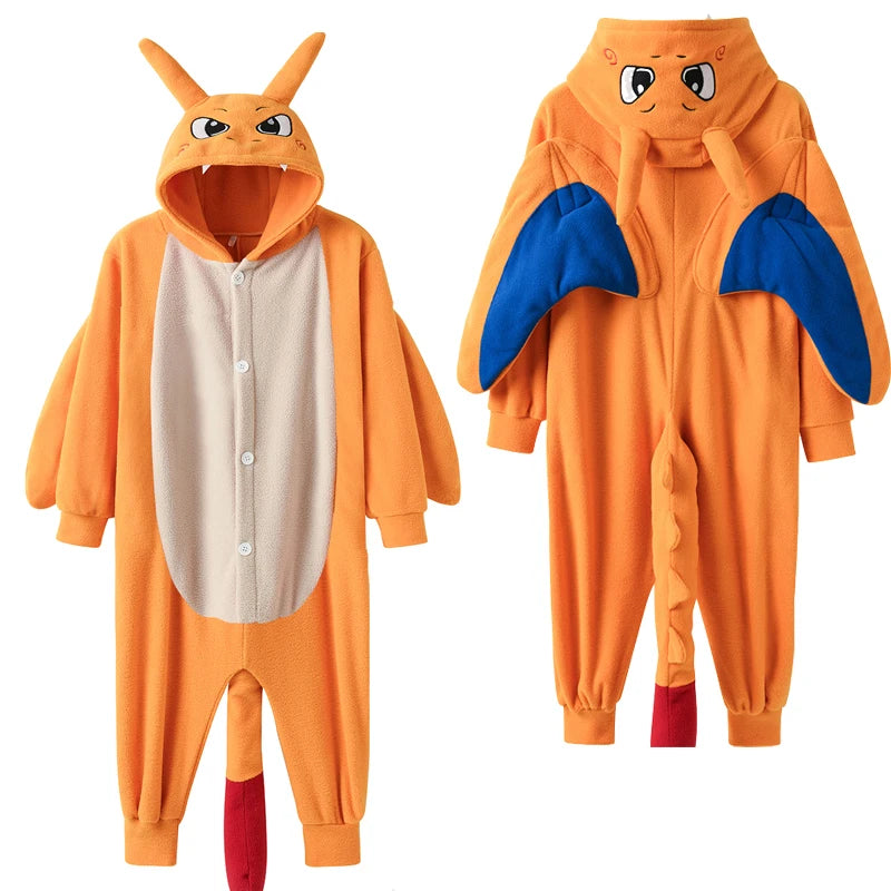 Pijama Kigurumi de dibujos animados para adultos y niños, cómodo y elegante.
