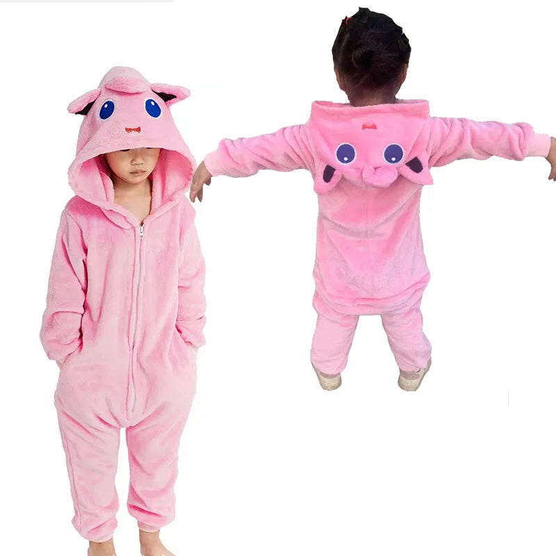 Pijama Kigurumi de dibujos animados para adultos y niños, cómodo y elegante.
