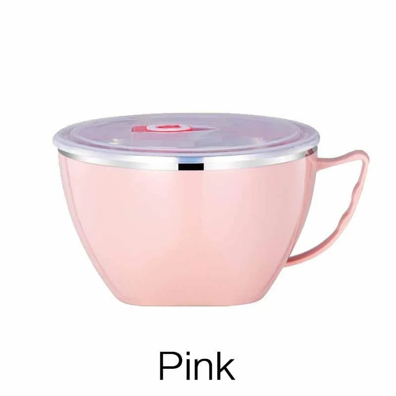 Stainless Steel Instant Noodle Bowl, Large Capacity