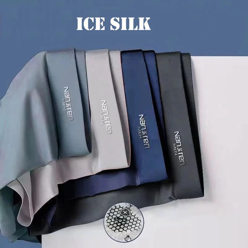 4pcs Underwear  Ice Silk for Male