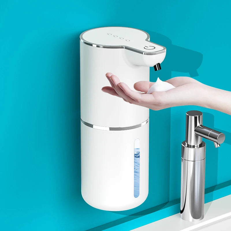 Dispensador automático de jabón ABS, multilíquido, espuma rápida, diseño que ahorra espacio, para baño y cocina, uso dual.
