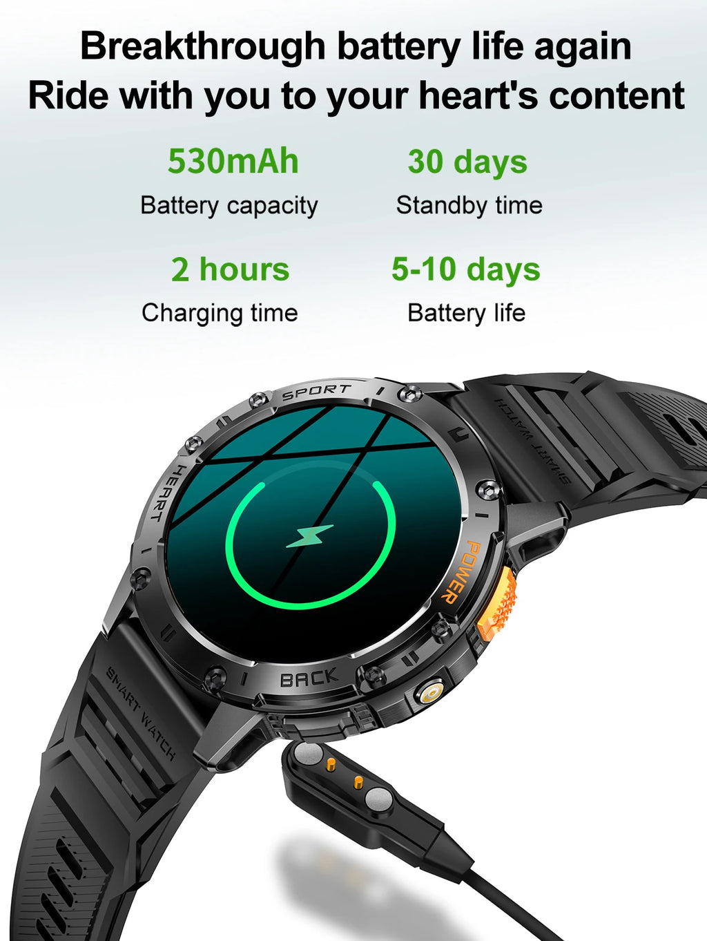 Reloj inteligente AMOLED para Android e iOS, con linterna, deportivo, resistente al agua, rastreador de actividad física, Bluetooth, llamadas y caja.