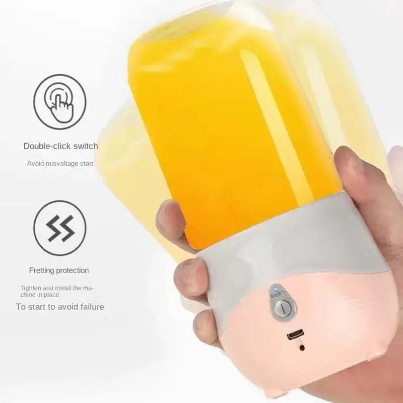 Licuadora portátil recargable por USB, mini exprimidor, licuadora doméstica para jugos, batidos y licuados, extractor de jugos.