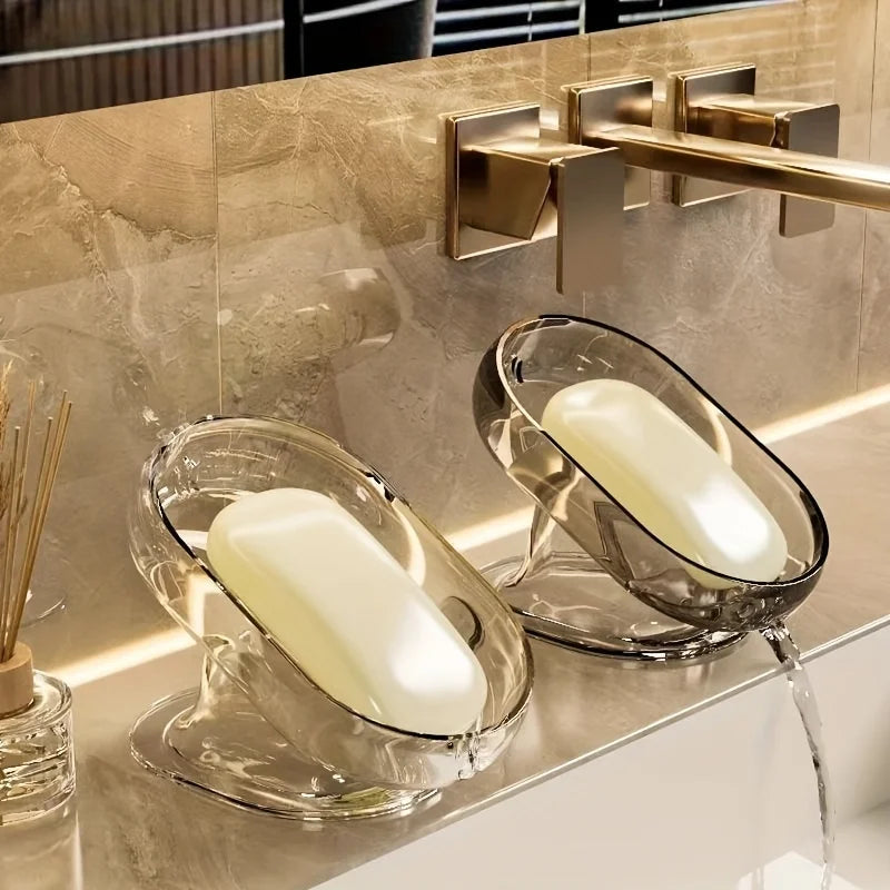 Stylish Lightweight Bathroom Soap Dishes Holder Self Draining Durable Plastic for Decor and Accessories Suitable for Shower