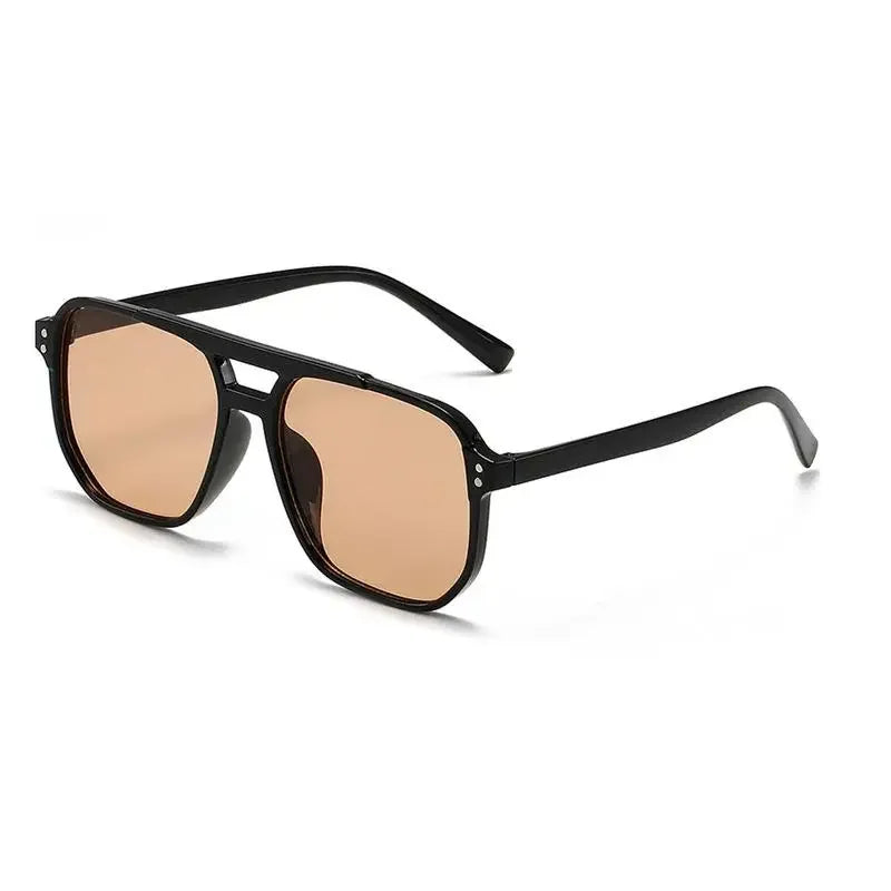 Vintage Men Women Big Sunglasses Men Square Shades Brand Designer Unisex Sun Glasses Black Lense Male Female Sunglasses UV400