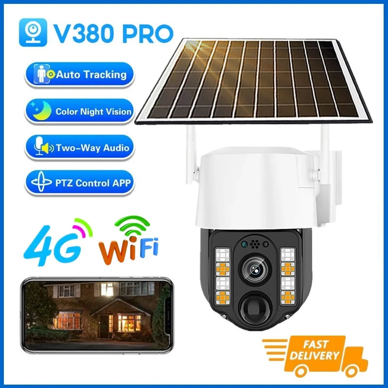 Camara de Seguridad HD con panel solar de carga incluido. Compatible con 4G y WIFI