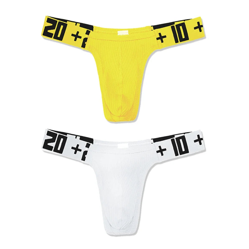 Sexy men's underwear. Made of cotton, with a T-back and a bulge pouch.