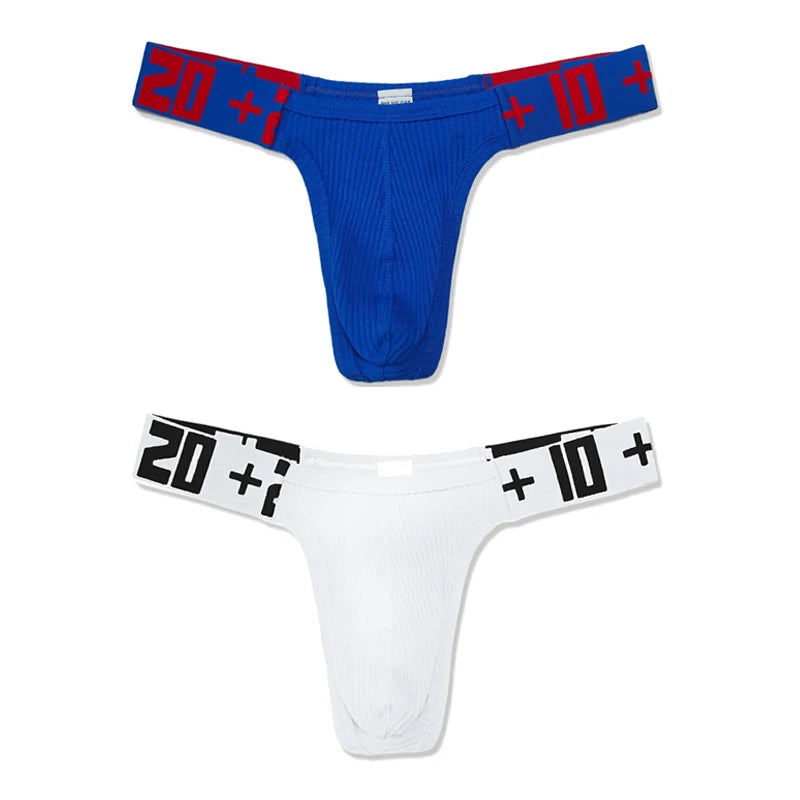 Sexy men's underwear. Made of cotton, with a T-back and a bulge pouch.