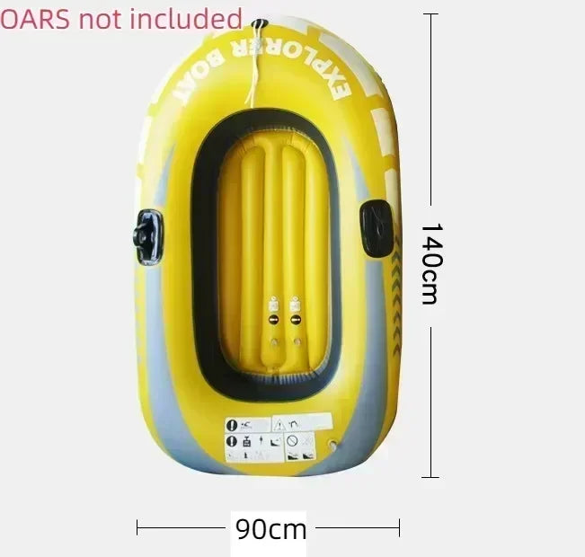 Inflatable Kayak Canoe 1~2 Person Rowing Air Boat Fishing Boat Summer Rubber Boat PVC Water Kayak Thickened RaftingBoat