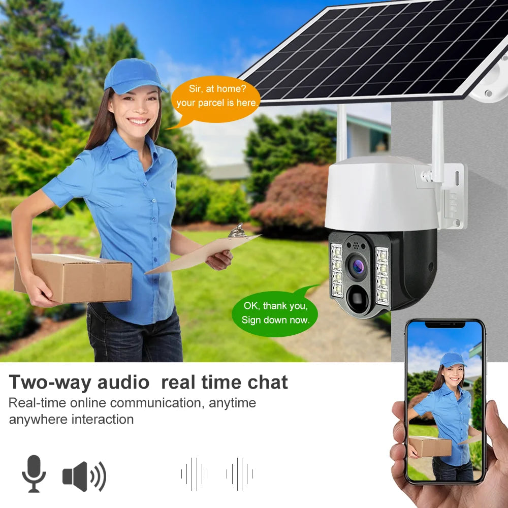 Camara de Seguridad HD con panel solar de carga incluido. Compatible con 4G y WIFI