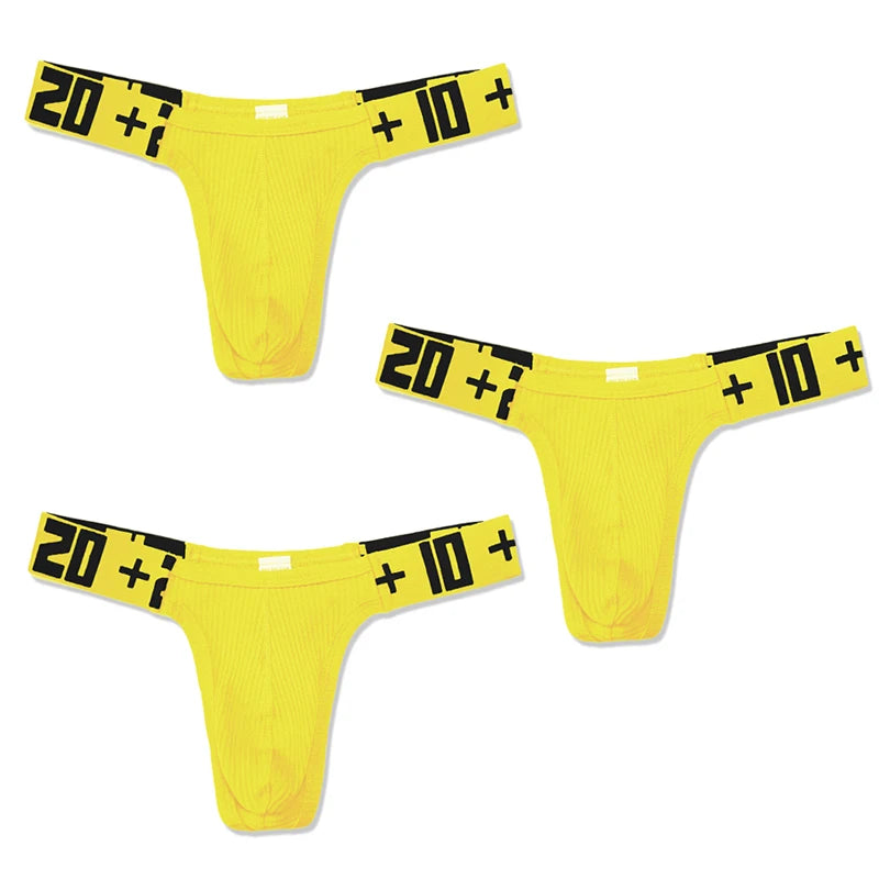 Sexy men's underwear. Made of cotton, with a T-back and a bulge pouch.