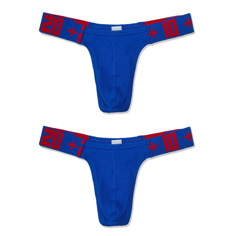 Sexy men's underwear. Made of cotton, with a T-back and a bulge pouch.