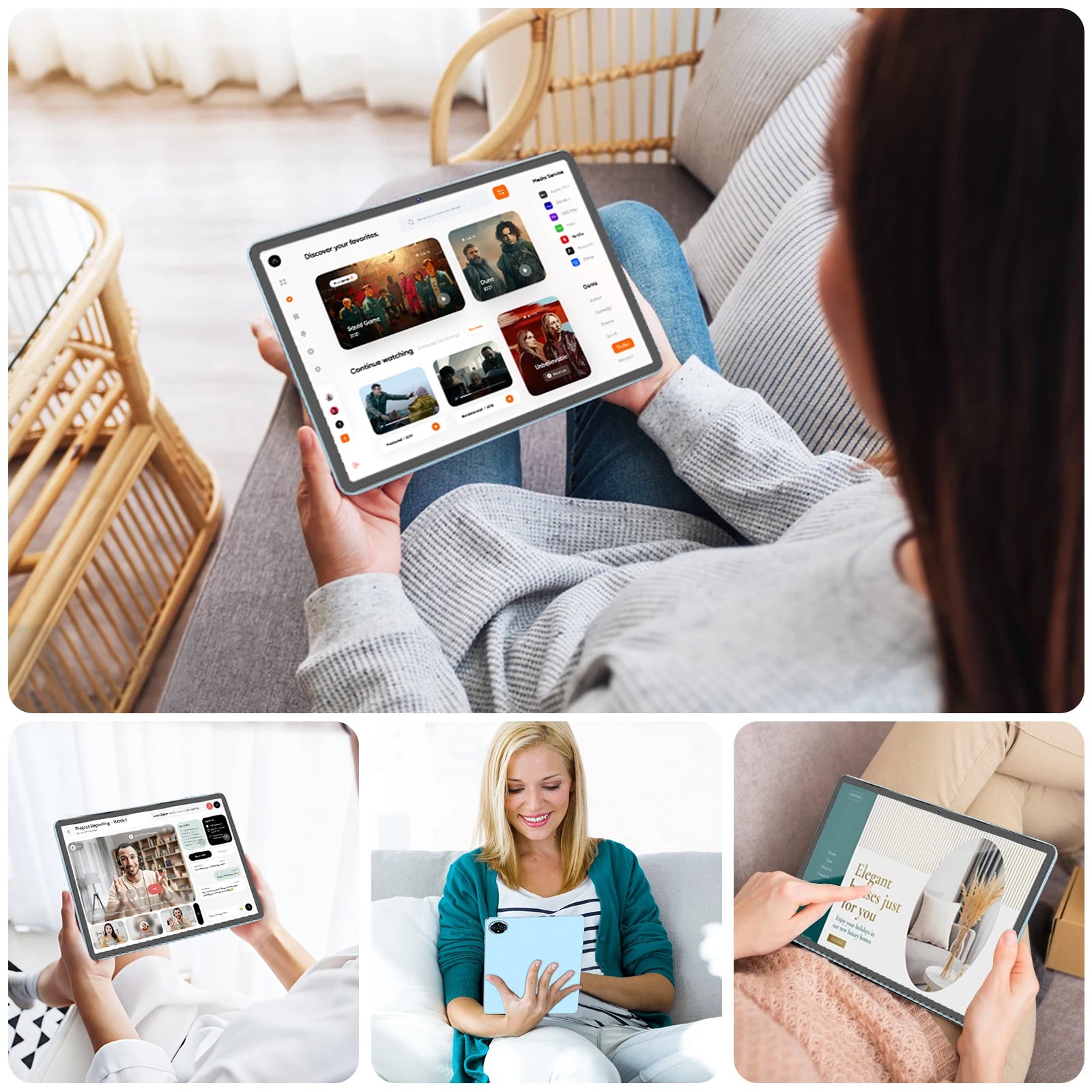 Relndoo New 11 Inch Tablet Android 15, T615 Processor, 24GB(4+20 Expanded) RAM+128GB ROM, WIFI, 5MP+13MP, GPS, BT 5.0, Type C