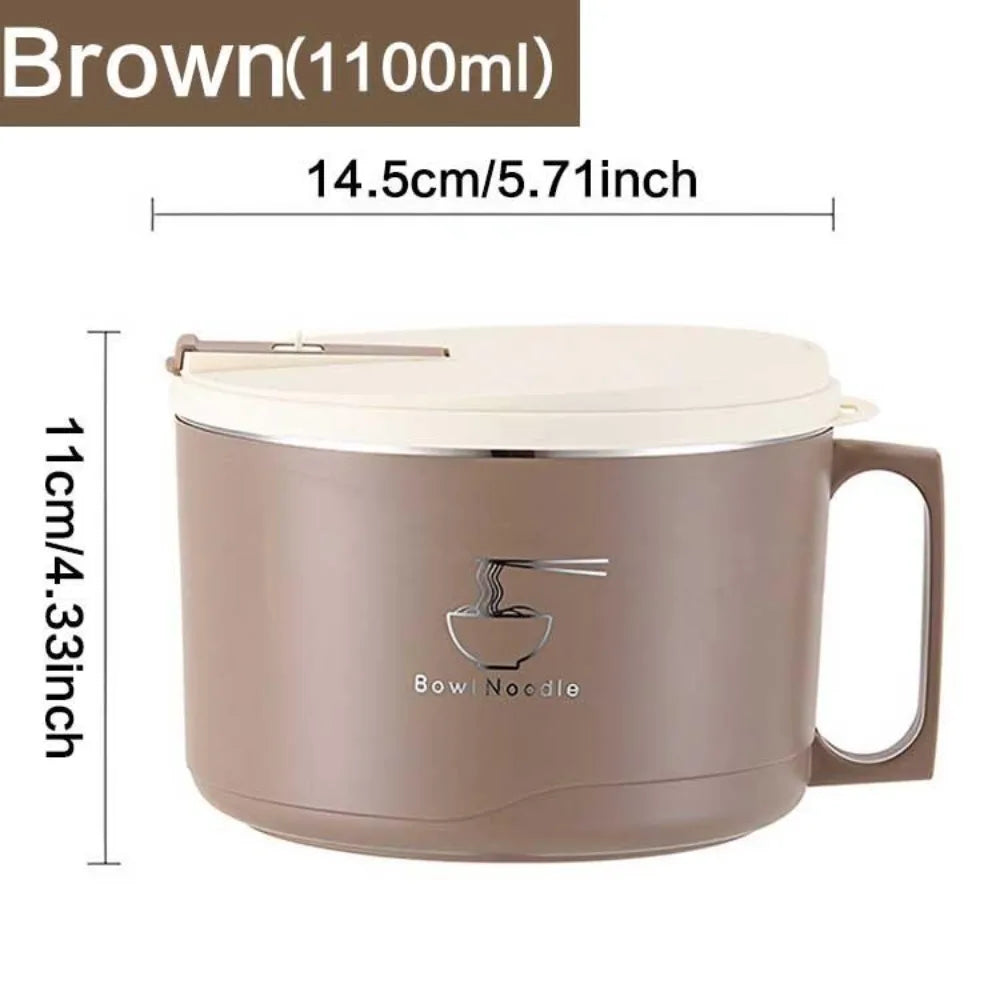 Stainless Steel Instant Noodle Bowl, Large Capacity