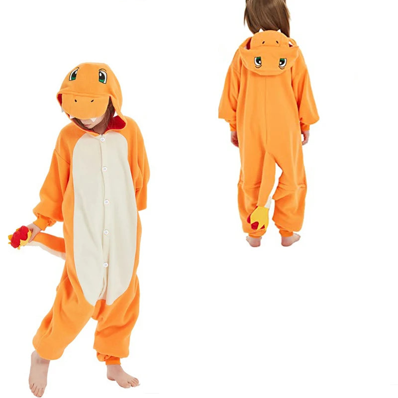 Pijama Kigurumi de dibujos animados para adultos y niños, cómodo y elegante.