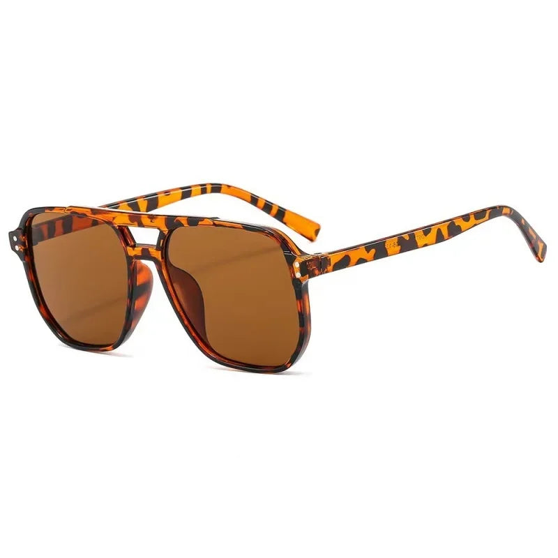 Vintage Men Women Big Sunglasses Men Square Shades Brand Designer Unisex Sun Glasses Black Lense Male Female Sunglasses UV400