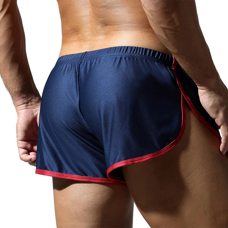 Men's underwear, loose and comfortable breathable mesh boxer shorts
