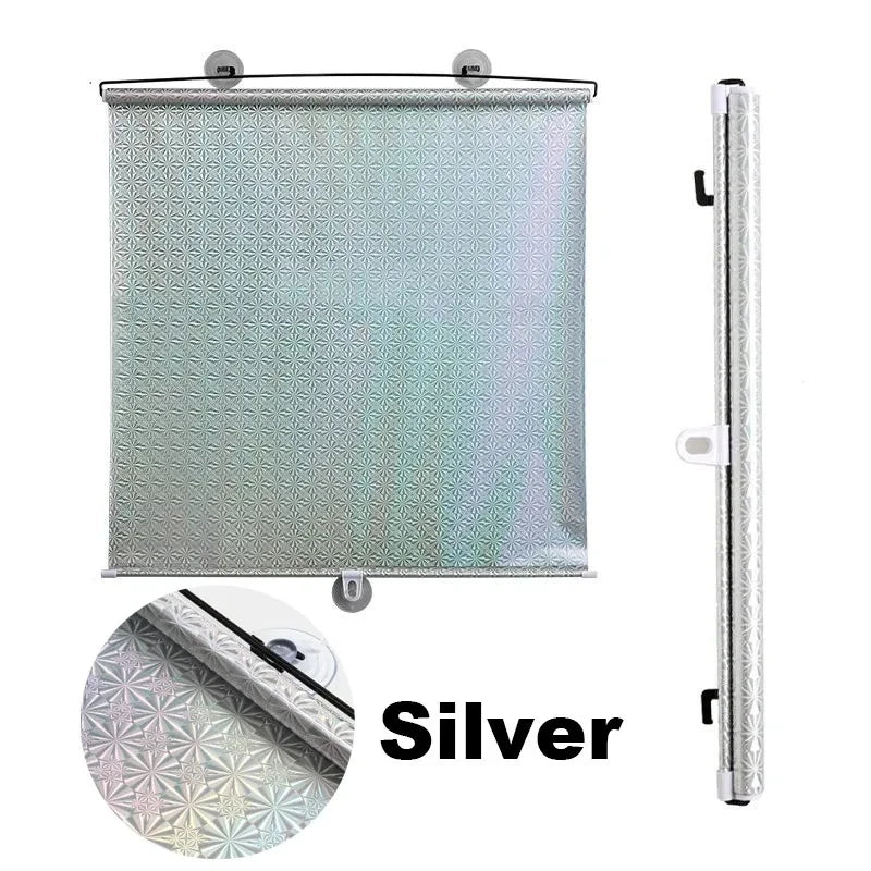 Office Window Sun-shading Curtains Universal Roller Blinds Suction Cup Sunshade Nail-free Blackout Curtain Car Bedroom Kitchen