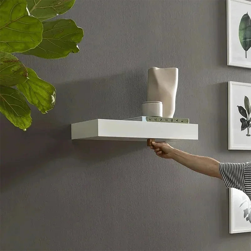 Magicflaps Designer Shelf With Compartment Modern Minimalist Wall Mounted Cabinet Storage Rack Hidden Concealed Floating Shelf