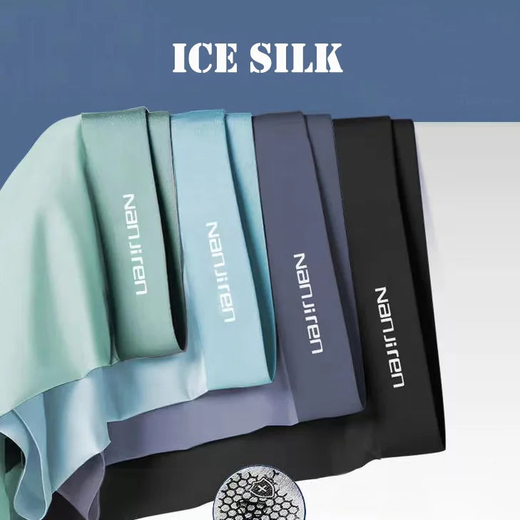 4pcs Underwear  Ice Silk for Male