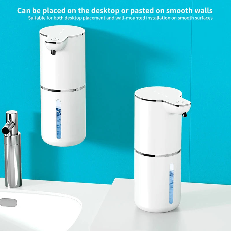 Dispensador automático de jabón ABS, multilíquido, espuma rápida, diseño que ahorra espacio, para baño y cocina, uso dual.