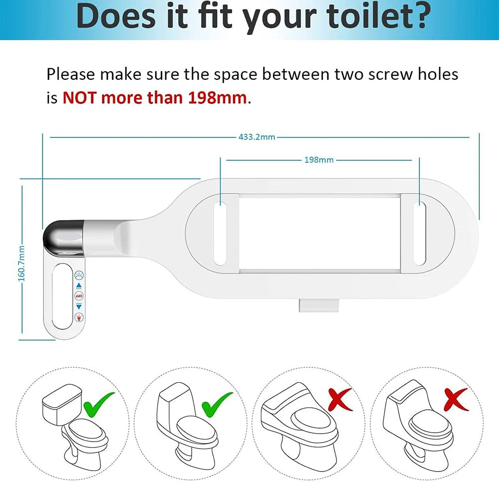 New Ultra-Slim Bidet Toilet Adjustable