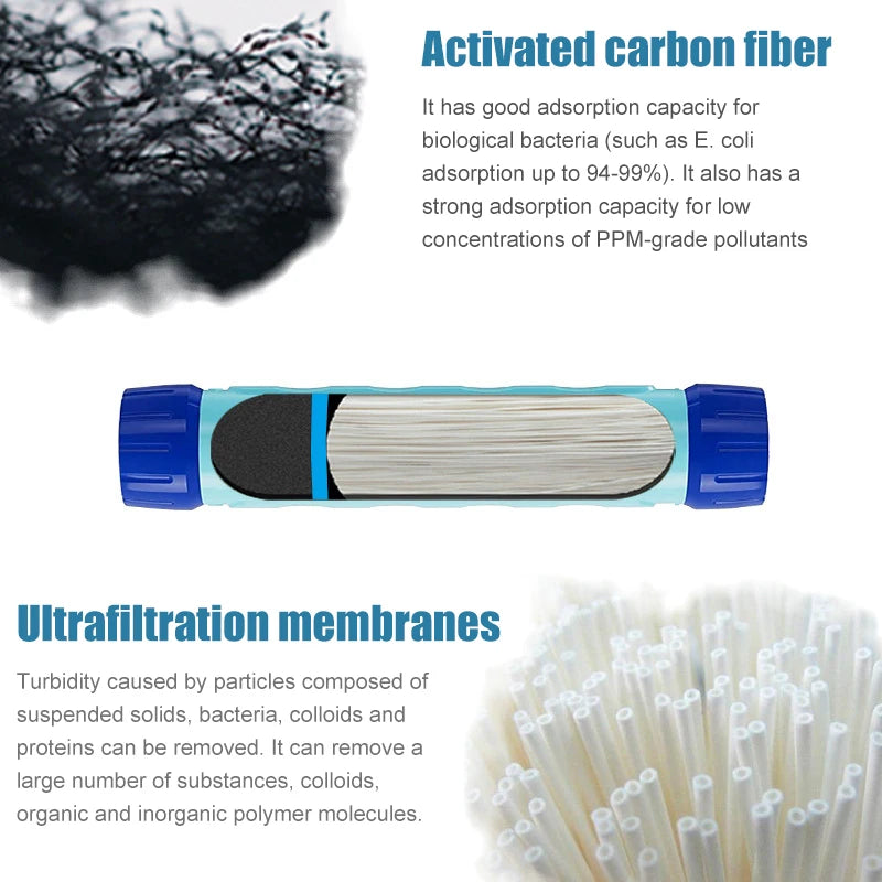 filtro purificador de agua de 750ml