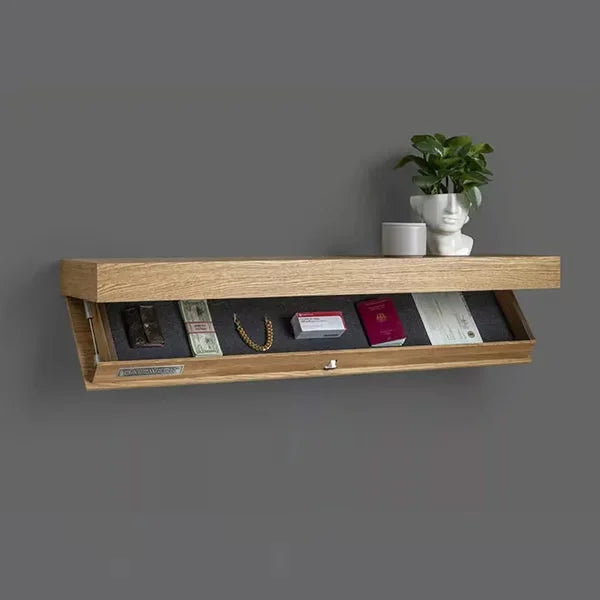 Magicflaps Designer Shelf With Compartment Modern Minimalist Wall Mounted Cabinet Storage Rack Hidden Concealed Floating Shelf